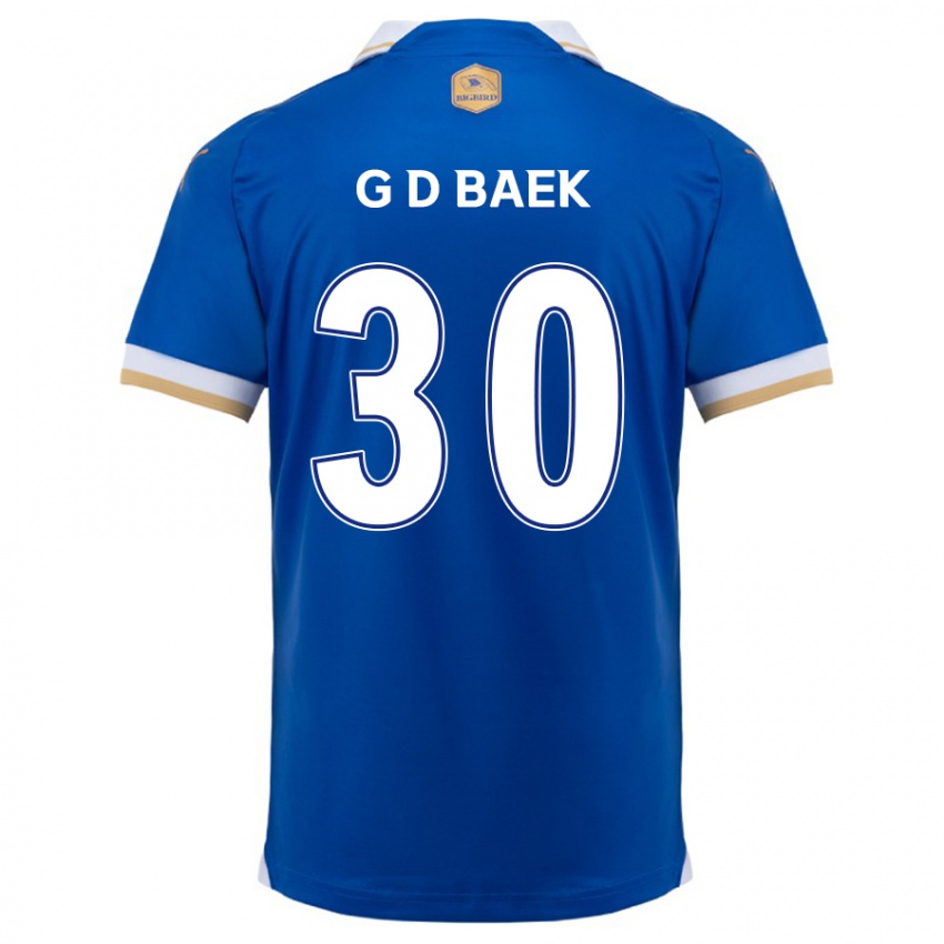 Niño Camiseta Dong-Gyu Baek #30 Azul Blanco 1ª Equipación 2024/25 La Camisa México