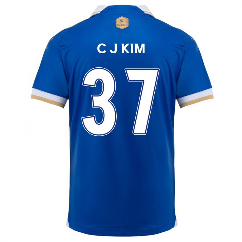 Niño Camiseta Joo-Chan Kim #37 Azul Blanco 1ª Equipación 2024/25 La Camisa México