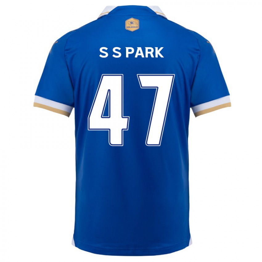 Niño Camiseta Seung-Soo Park #47 Azul Blanco 1ª Equipación 2024/25 La Camisa México