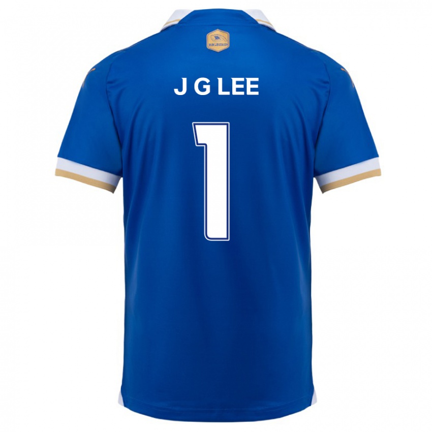 Niño Camiseta Gyeong-Jun Lee #1 Azul Blanco 1ª Equipación 2024/25 La Camisa México