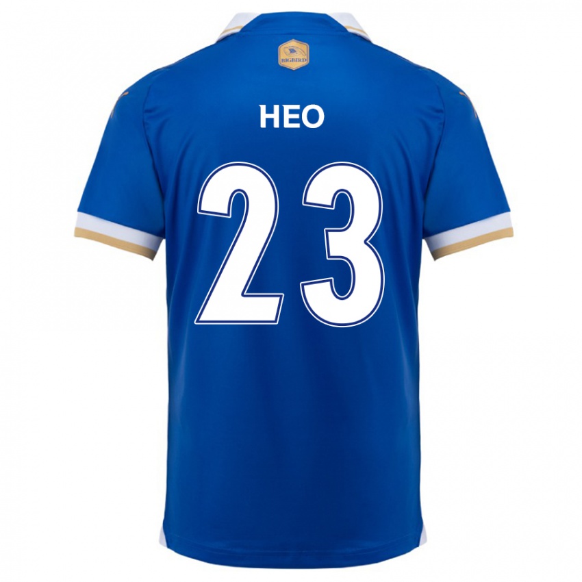 Niño Camiseta Hwan Heo #23 Azul Blanco 1ª Equipación 2024/25 La Camisa México