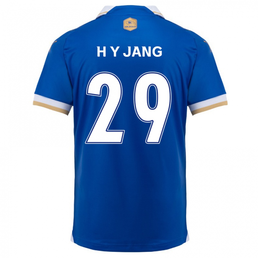 Niño Camiseta Yo-Han Jang #29 Azul Blanco 1ª Equipación 2024/25 La Camisa México