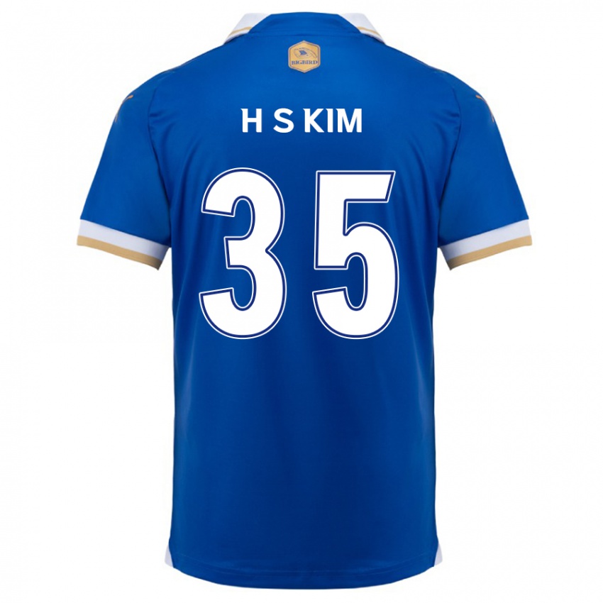 Niño Camiseta Seung-Hyun Kim #35 Azul Blanco 1ª Equipación 2024/25 La Camisa México