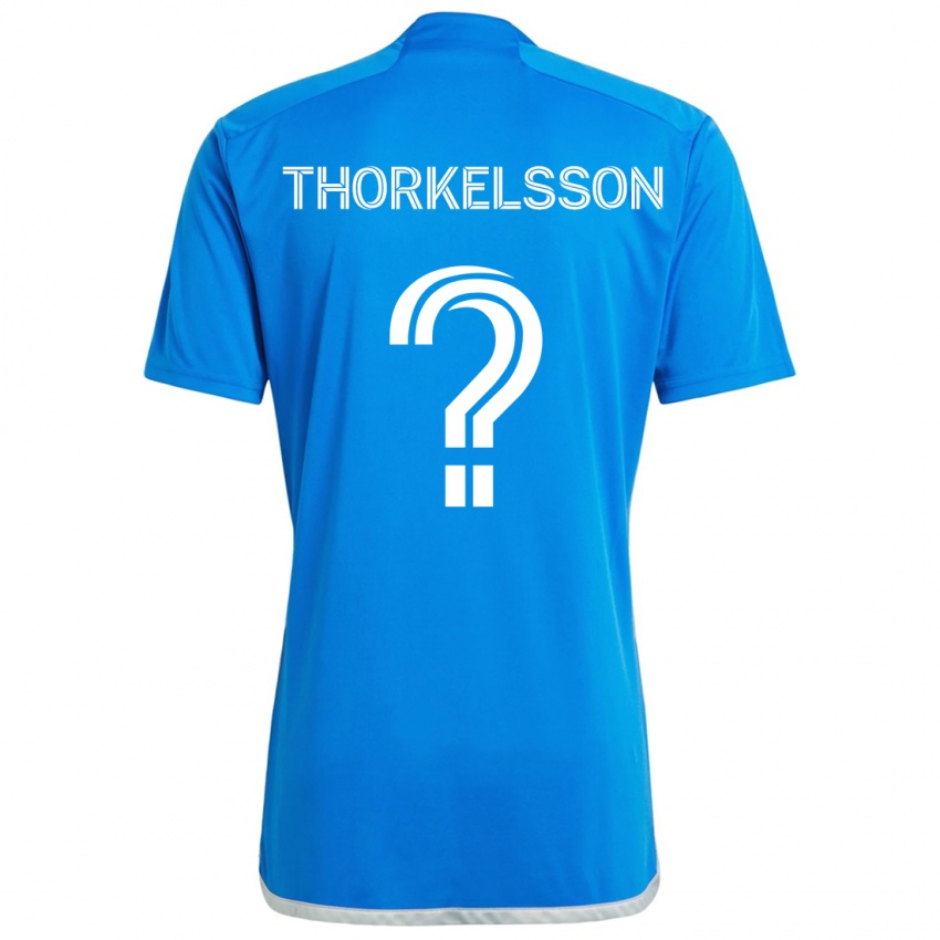 Niño Camiseta Róbert Orri Thorkelsson #0 Azul Blanco 1ª Equipación 2024/25 La Camisa México