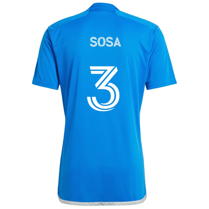 Niño Camiseta Joaquín Sosa #3 Azul Blanco 1ª Equipación 2024/25 La Camisa México