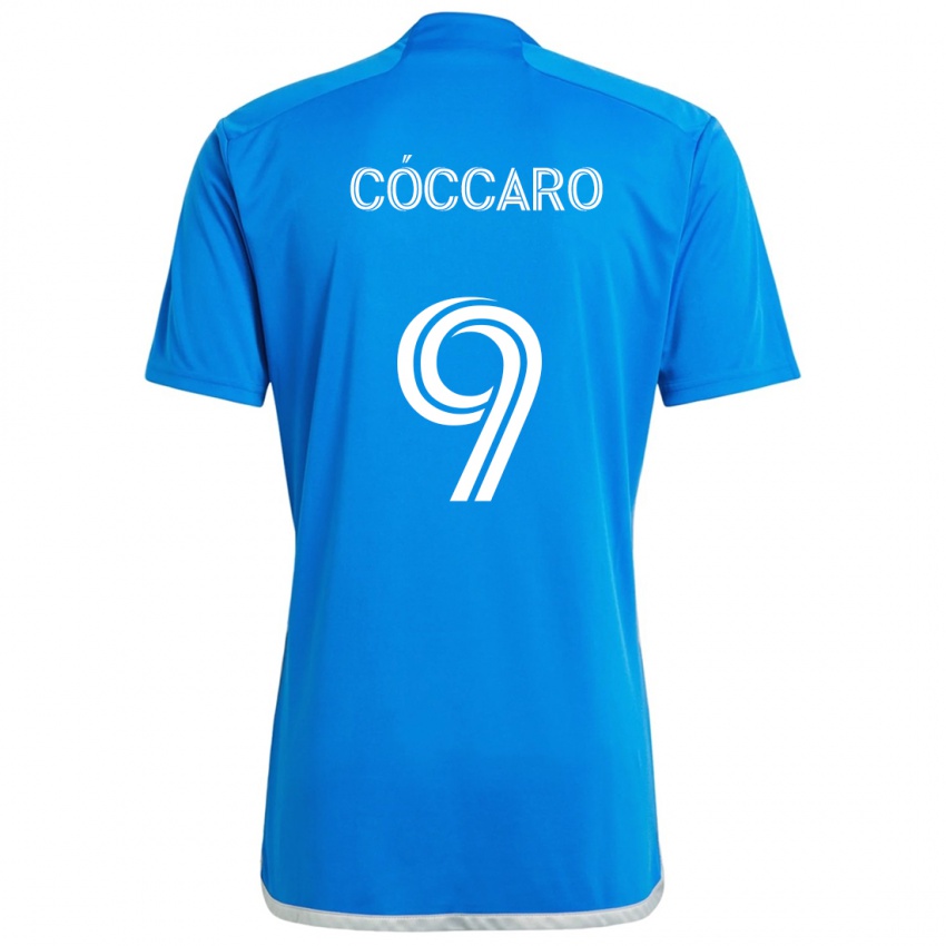 Niño Camiseta Matías Cóccaro #9 Azul Blanco 1ª Equipación 2024/25 La Camisa México