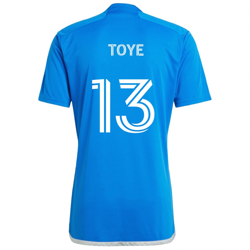 Niño Camiseta Mason Toye #13 Azul Blanco 1ª Equipación 2024/25 La Camisa México