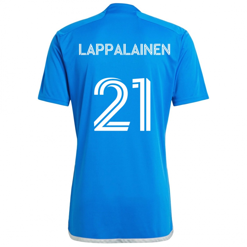 Niño Camiseta Lassi Lappalainen #21 Azul Blanco 1ª Equipación 2024/25 La Camisa México