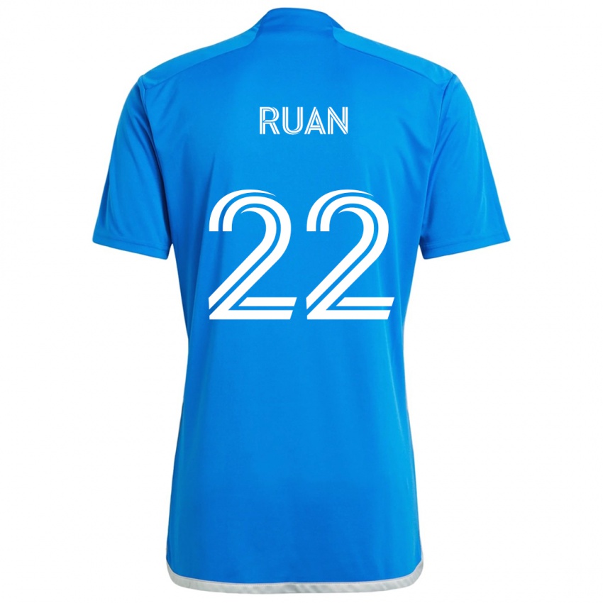 Niño Camiseta Ruan #22 Azul Blanco 1ª Equipación 2024/25 La Camisa México