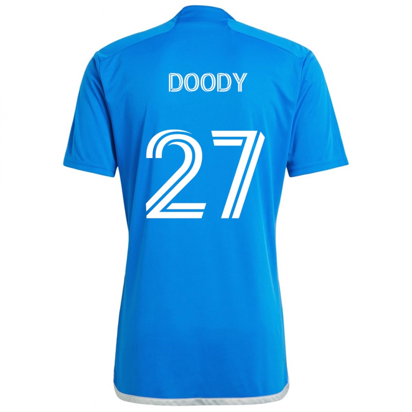 Niño Camiseta Grayson Doody #27 Azul Blanco 1ª Equipación 2024/25 La Camisa México