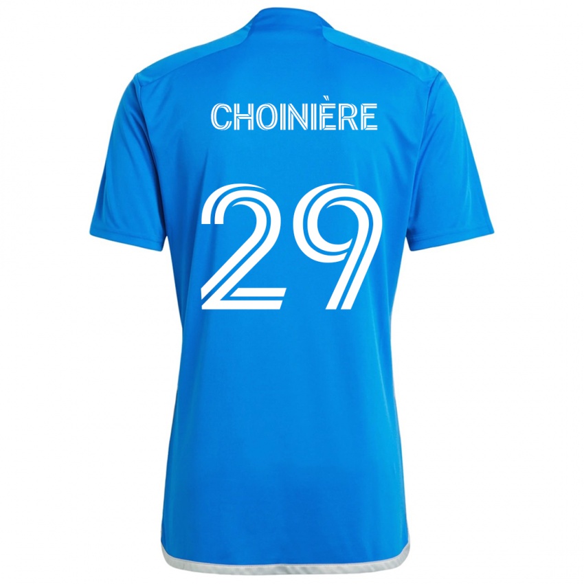 Niño Camiseta Mathieu Choinière #29 Azul Blanco 1ª Equipación 2024/25 La Camisa México