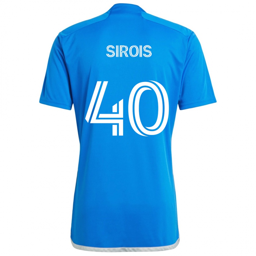 Niño Camiseta Jonathan Sirois #40 Azul Blanco 1ª Equipación 2024/25 La Camisa México