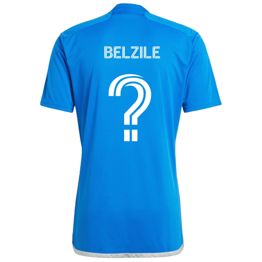 Niño Camiseta Jean-Christophe Belzile #0 Azul Blanco 1ª Equipación 2024/25 La Camisa México