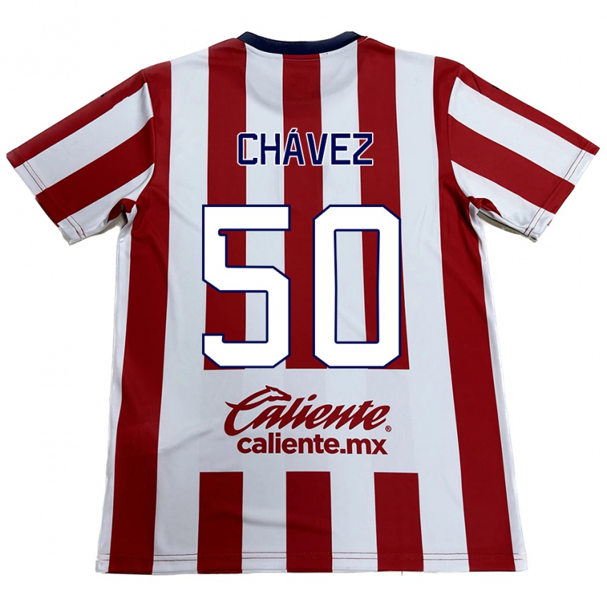 Niño Camiseta Mateo Chávez #50 Rojo Blanco 1ª Equipación 2024/25 La Camisa México