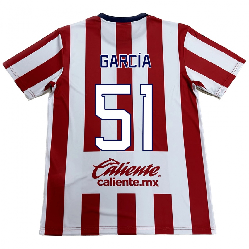 Niño Camiseta Eduardo García #51 Rojo Blanco 1ª Equipación 2024/25 La Camisa México