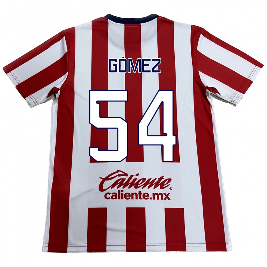 Niño Camiseta Miguel Gómez #54 Rojo Blanco 1ª Equipación 2024/25 La Camisa México