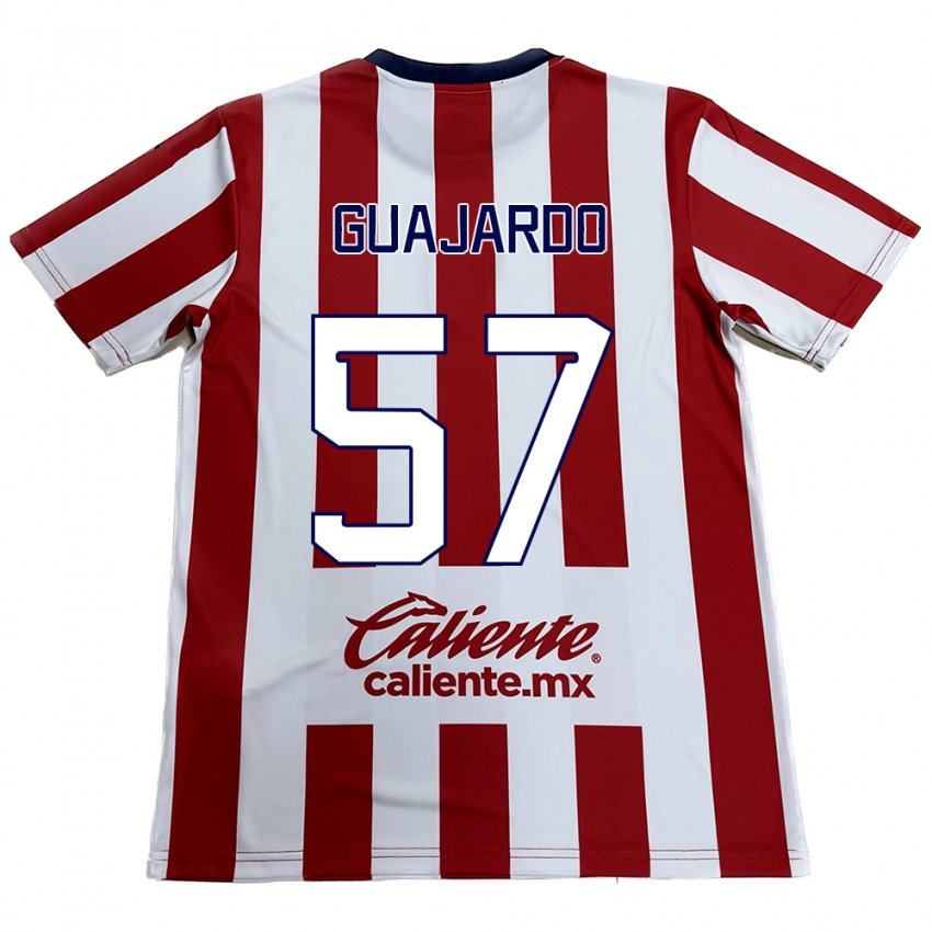 Niño Camiseta Dylan Guajardo #57 Rojo Blanco 1ª Equipación 2024/25 La Camisa México