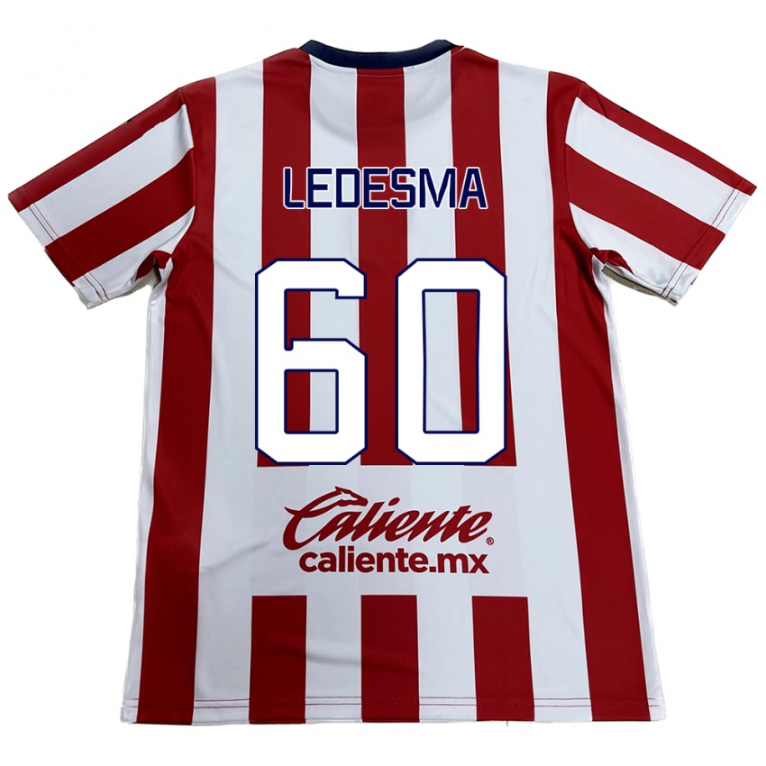 Niño Camiseta Luis Ledesma #60 Rojo Blanco 1ª Equipación 2024/25 La Camisa México