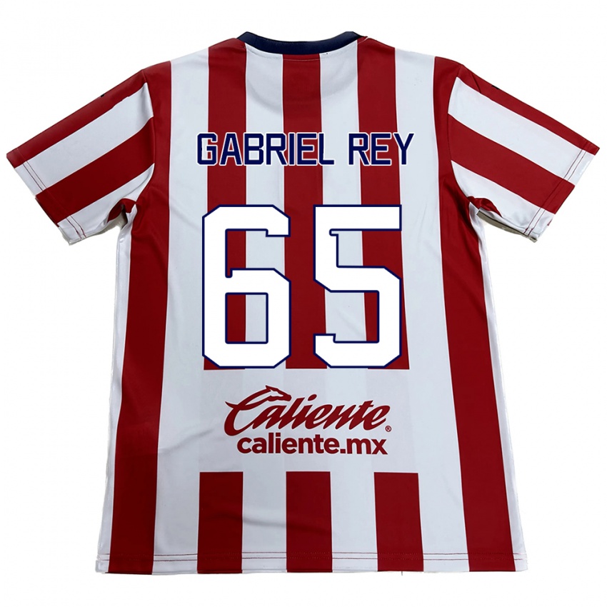 Niño Camiseta Luis Gabriel Rey #65 Rojo Blanco 1ª Equipación 2024/25 La Camisa México