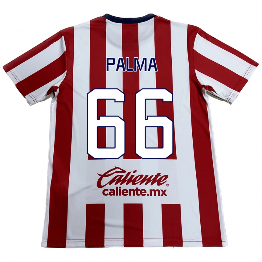 Niño Camiseta Arturo Palma #66 Rojo Blanco 1ª Equipación 2024/25 La Camisa México