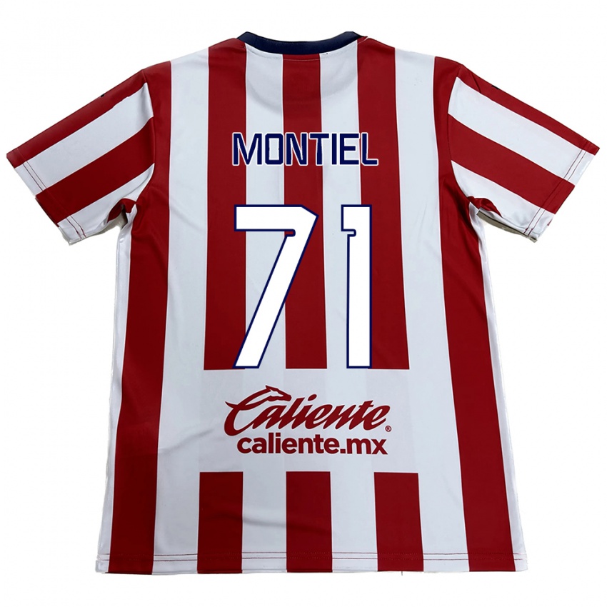 Niño Camiseta Erick Montiel #71 Rojo Blanco 1ª Equipación 2024/25 La Camisa México