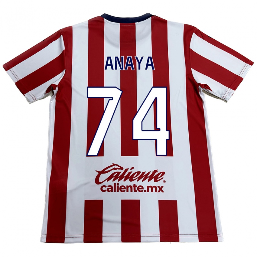 Niño Camiseta Mario Anaya #74 Rojo Blanco 1ª Equipación 2024/25 La Camisa México