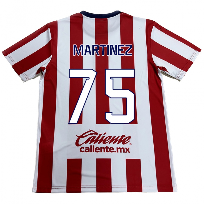 Niño Camiseta Isaac Martínez #75 Rojo Blanco 1ª Equipación 2024/25 La Camisa México