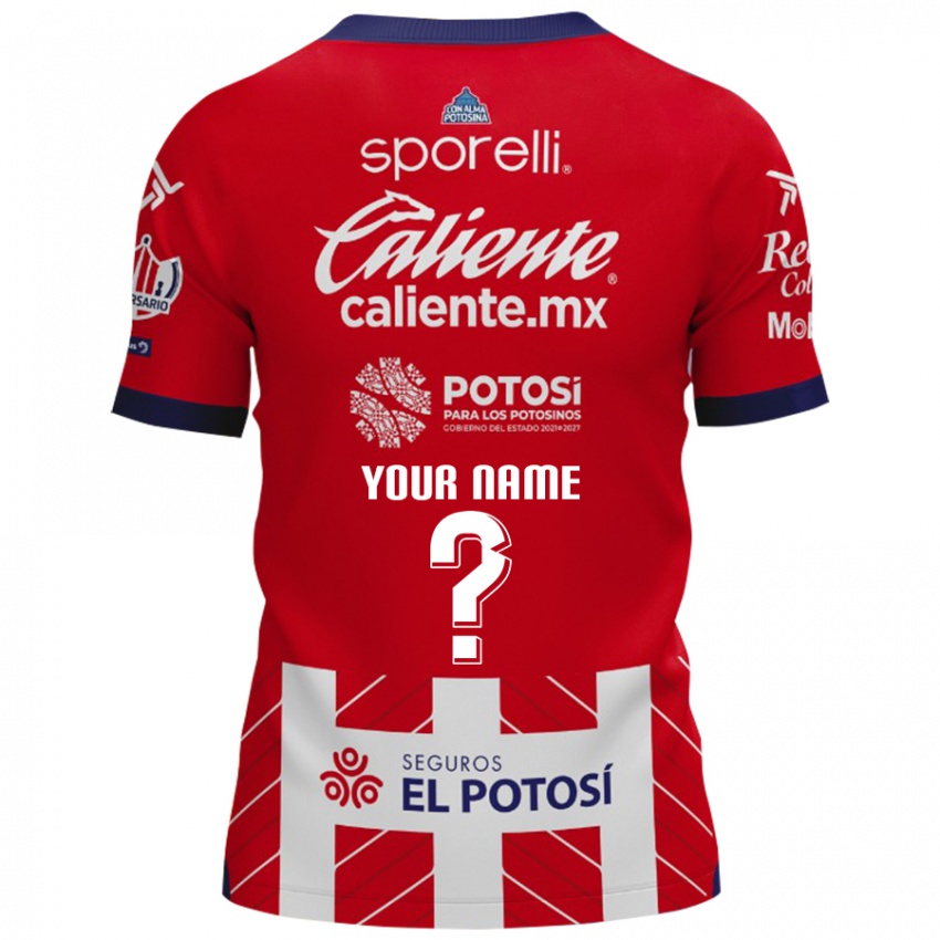 Niño Camiseta Su Nombre #0 Rojo Blanco 1ª Equipación 2024/25 La Camisa México