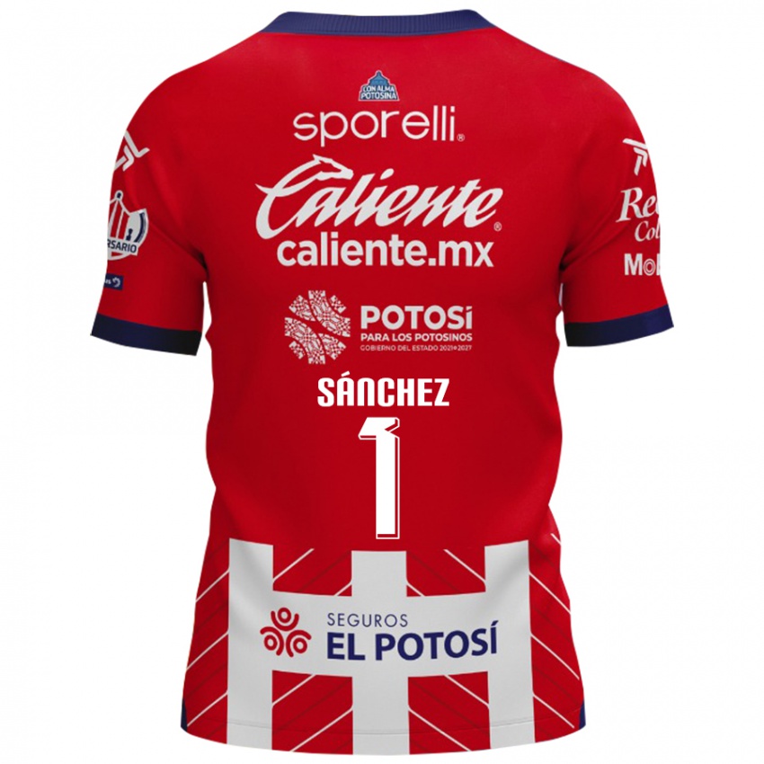 Niño Camiseta Andrés Sánchez #1 Rojo Blanco 1ª Equipación 2024/25 La Camisa México