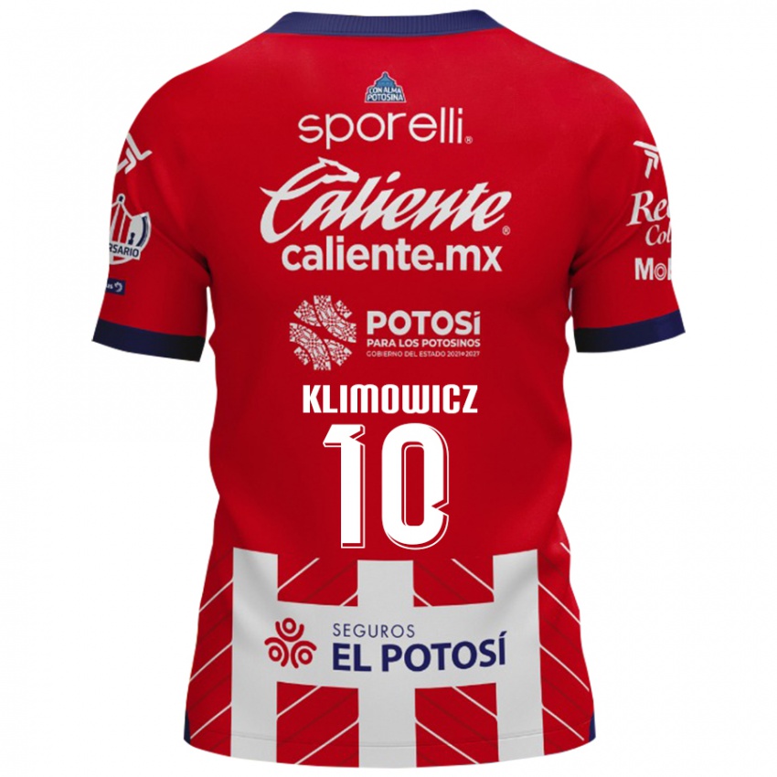 Niño Camiseta Mateo Klimowicz #10 Rojo Blanco 1ª Equipación 2024/25 La Camisa México