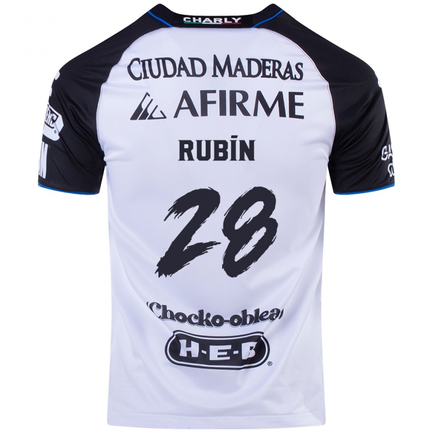 Niño Camiseta Rubio Rubín #28 Azul Negro 1ª Equipación 2024/25 La Camisa México