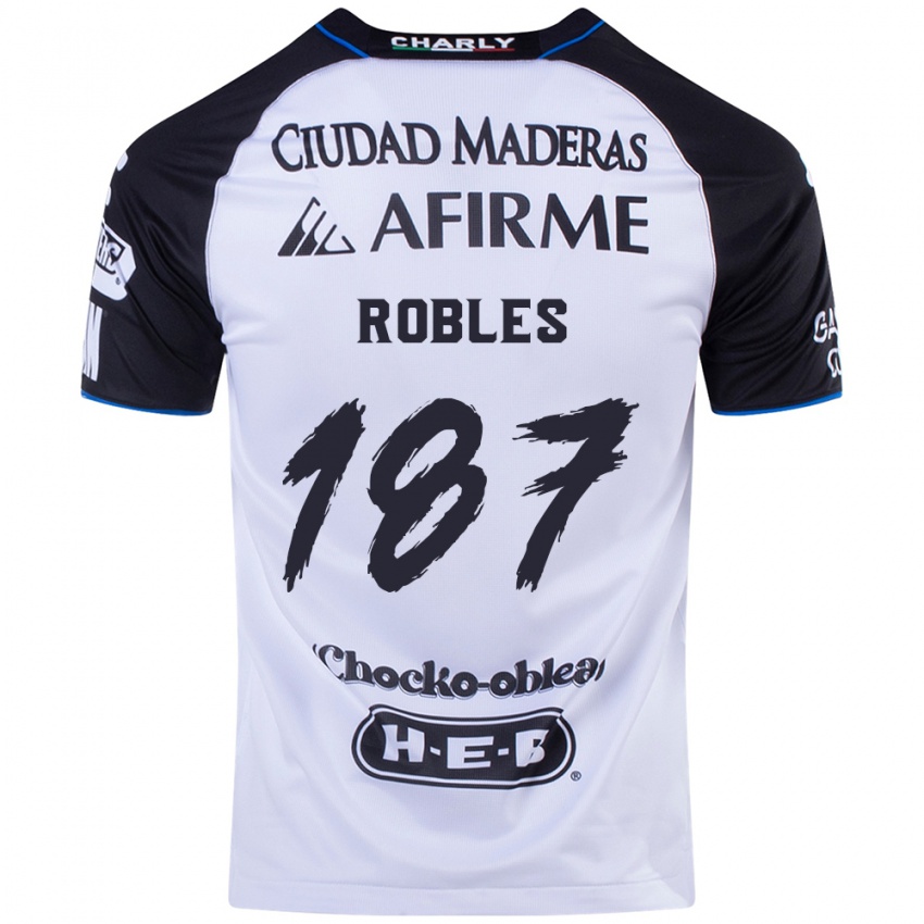 Niño Camiseta Juan Robles #187 Azul Negro 1ª Equipación 2024/25 La Camisa México