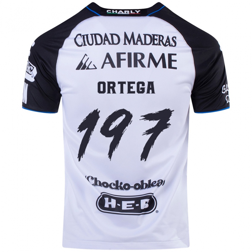 Niño Camiseta Javier Ortega #197 Azul Negro 1ª Equipación 2024/25 La Camisa México