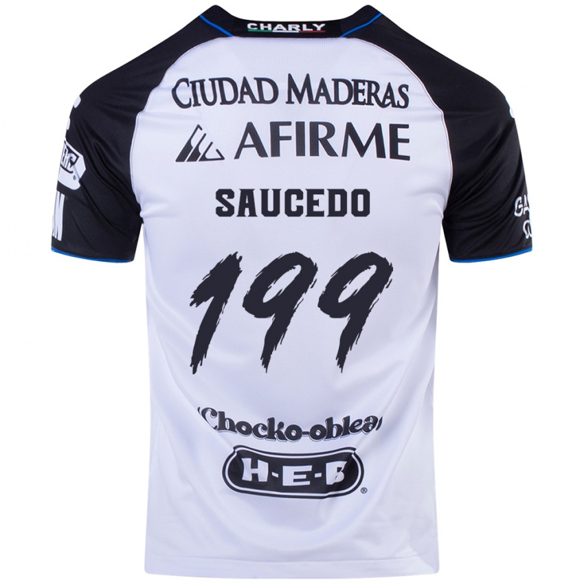 Niño Camiseta Christian Saucedo #199 Azul Negro 1ª Equipación 2024/25 La Camisa México