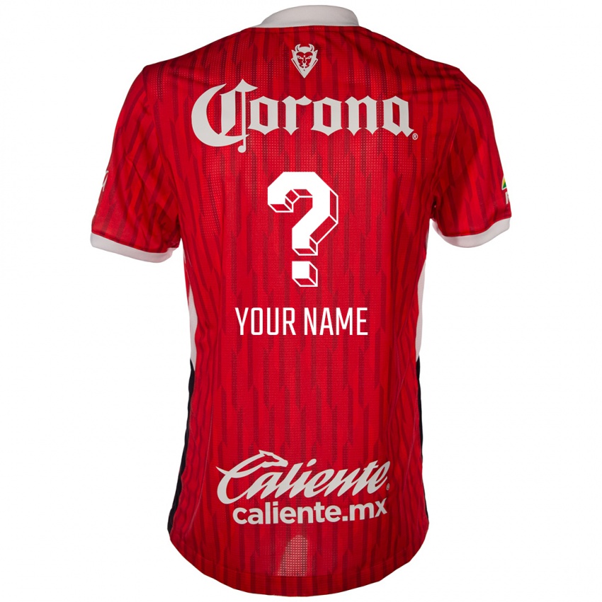 Niño Camiseta Su Nombre #0 Rojo Blanco 1ª Equipación 2024/25 La Camisa México