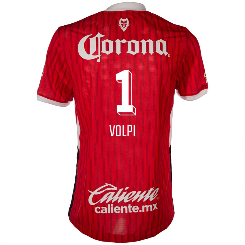 Niño Camiseta Tiago Volpi #1 Rojo Blanco 1ª Equipación 2024/25 La Camisa México