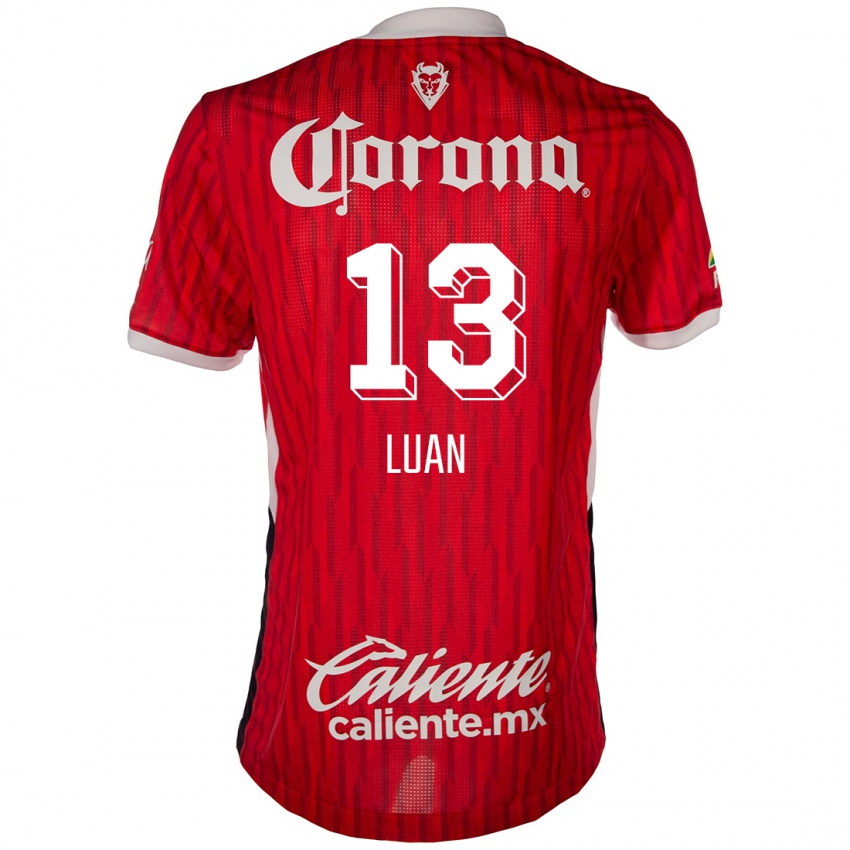 Niño Camiseta Luan #13 Rojo Blanco 1ª Equipación 2024/25 La Camisa México