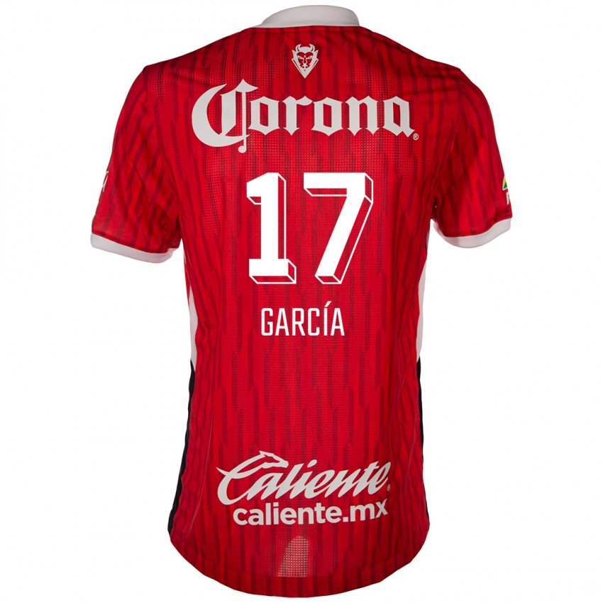 Niño Camiseta Brian García #17 Rojo Blanco 1ª Equipación 2024/25 La Camisa México