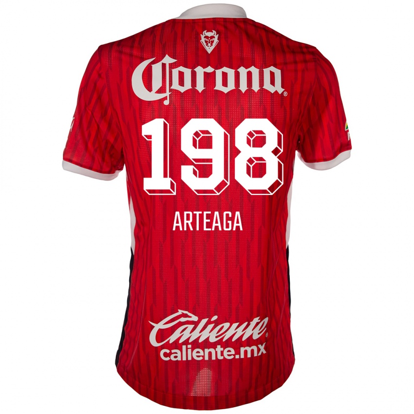 Niño Camiseta Víctor Arteaga #198 Rojo Blanco 1ª Equipación 2024/25 La Camisa México