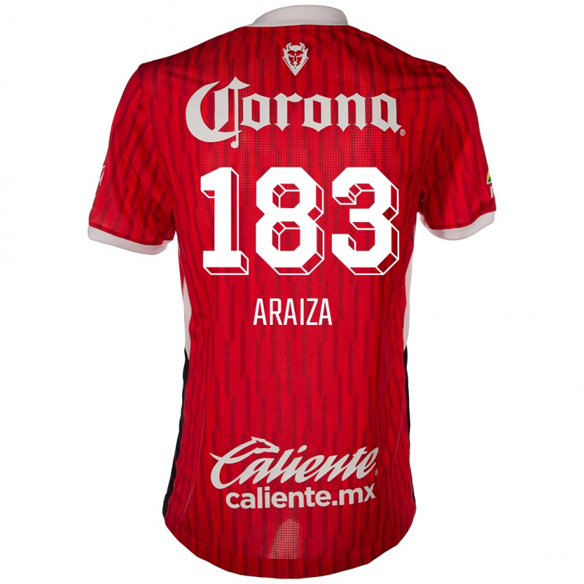 Niño Camiseta Daniel Araiza #183 Rojo Blanco 1ª Equipación 2024/25 La Camisa México