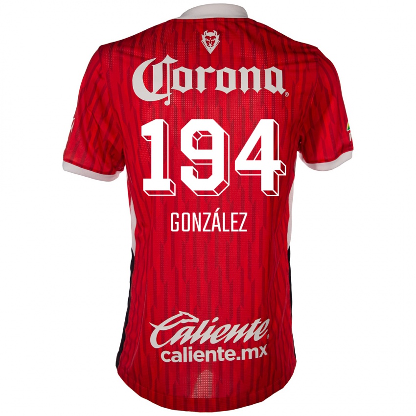 Niño Camiseta Cristopher González #194 Rojo Blanco 1ª Equipación 2024/25 La Camisa México