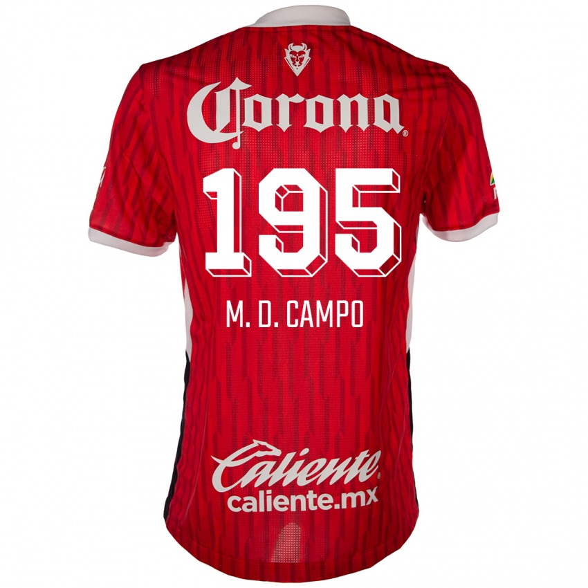 Niño Camiseta Arturo Martín Del Campo #195 Rojo Blanco 1ª Equipación 2024/25 La Camisa México