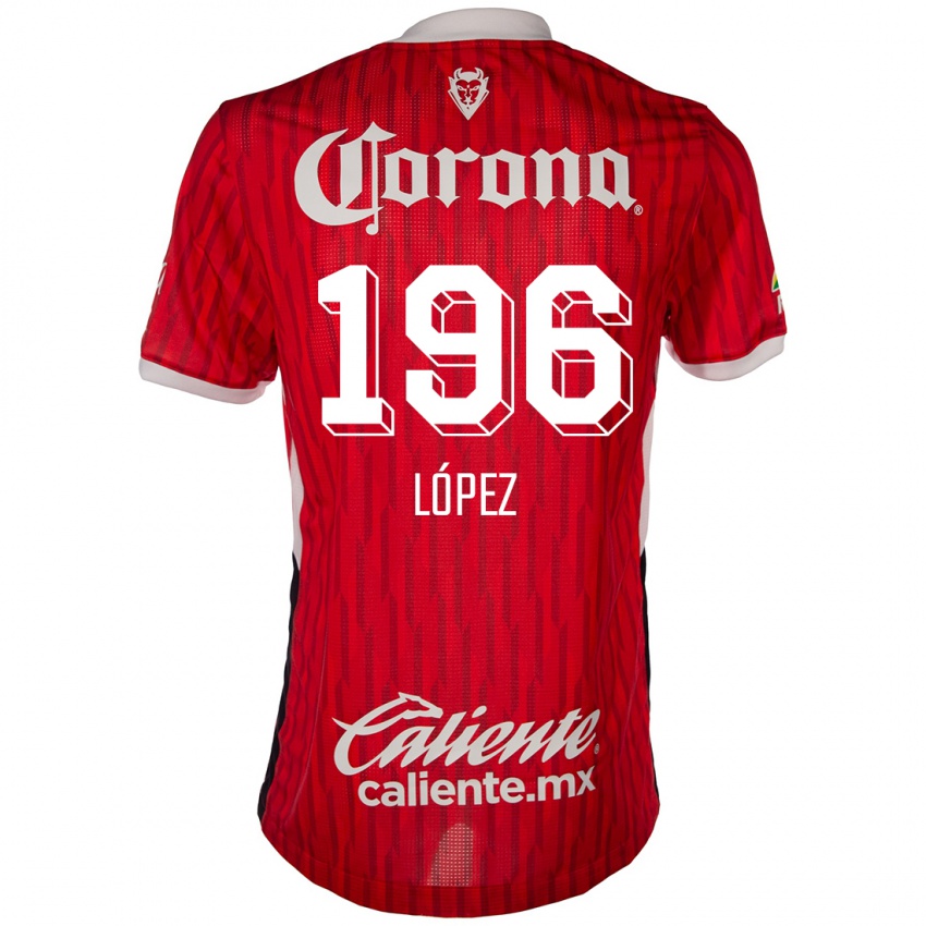 Niño Camiseta Ethan López #196 Rojo Blanco 1ª Equipación 2024/25 La Camisa México