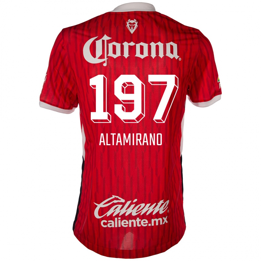 Niño Camiseta Óscar Altamirano #197 Rojo Blanco 1ª Equipación 2024/25 La Camisa México