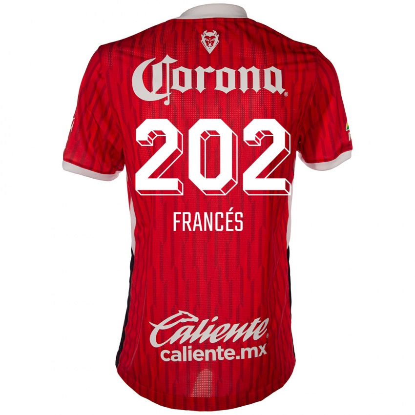 Niño Camiseta Lenin Francés #202 Rojo Blanco 1ª Equipación 2024/25 La Camisa México