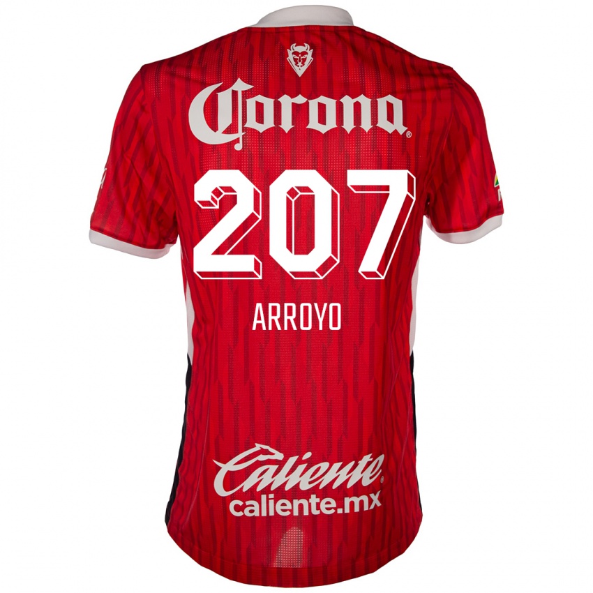 Niño Camiseta José Arroyo #207 Rojo Blanco 1ª Equipación 2024/25 La Camisa México