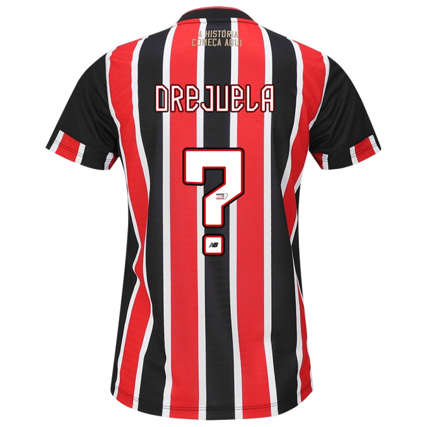 Niño Camiseta Luis Orejuela #0 Negro Rojo Blanco 2ª Equipación 2024/25 La Camisa México