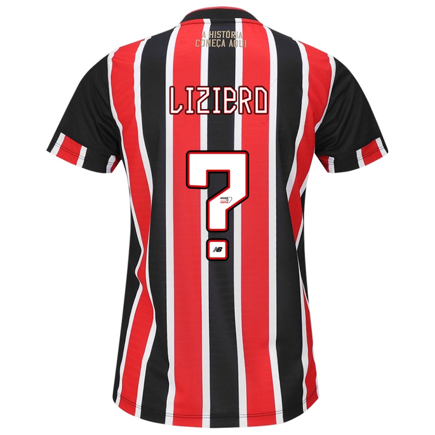 Niño Camiseta Liziero #0 Negro Rojo Blanco 2ª Equipación 2024/25 La Camisa México