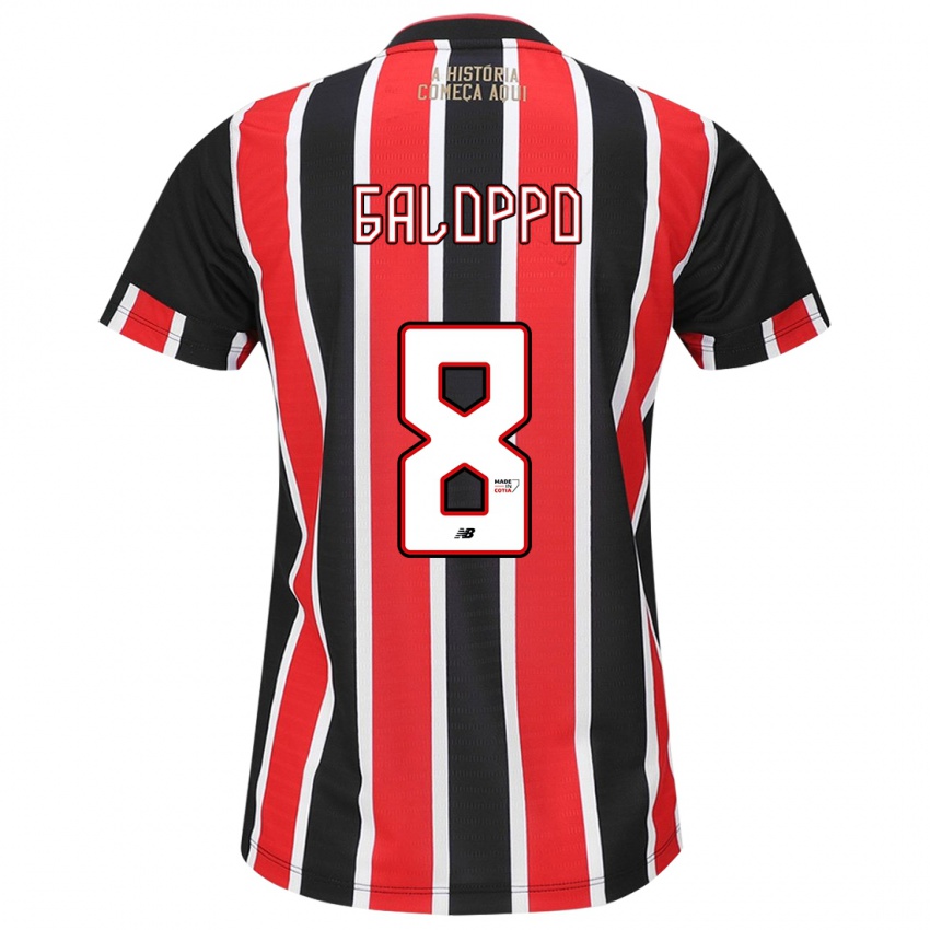 Niño Camiseta Giuliano Galoppo #8 Negro Rojo Blanco 2ª Equipación 2024/25 La Camisa México