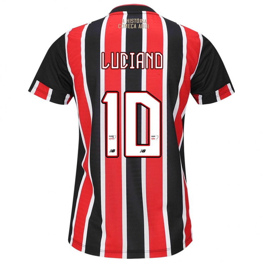 Niño Camiseta Luciano #10 Negro Rojo Blanco 2ª Equipación 2024/25 La Camisa México